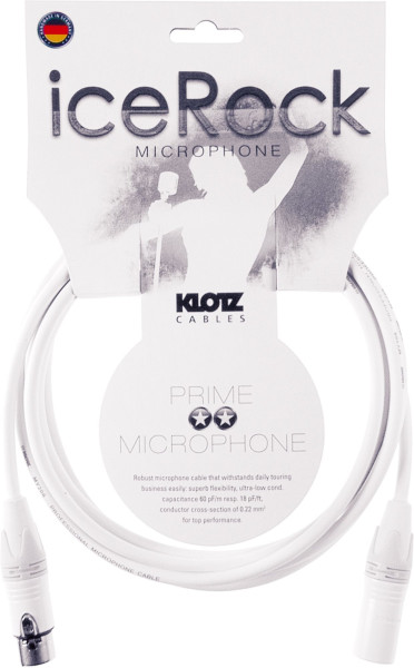 Klotz Ice Rock 5m Mikrofonkabel Neutrik (weiß)