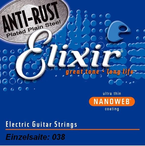 Elixir E-Gitarren NanoWeb 038 Einzelsaite