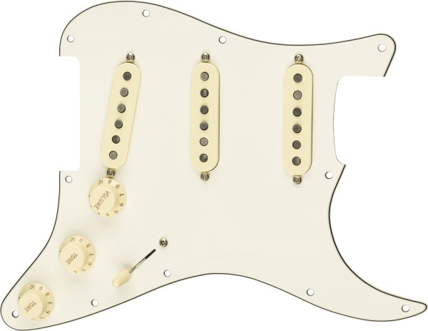 Fender Pre-Wired Strat Pickguard Custom Shop Custom 69 Pickups Parchment PG 11-Hole