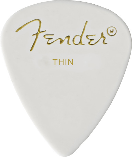 Fender Plektrum Standard 351 Thin weiß