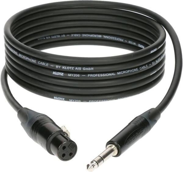 Klotz M1FS1B0500 5m Mikrofonkabel XLRfemale-Sym.Klinke (schwarz)
