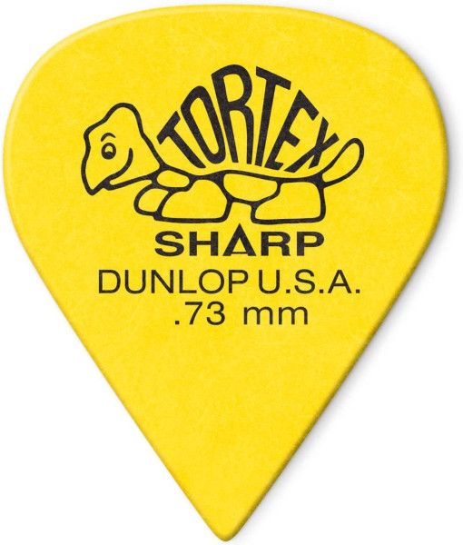 Dunlop Tortex Sharp Plektrum 0.73mm gelb 412R73