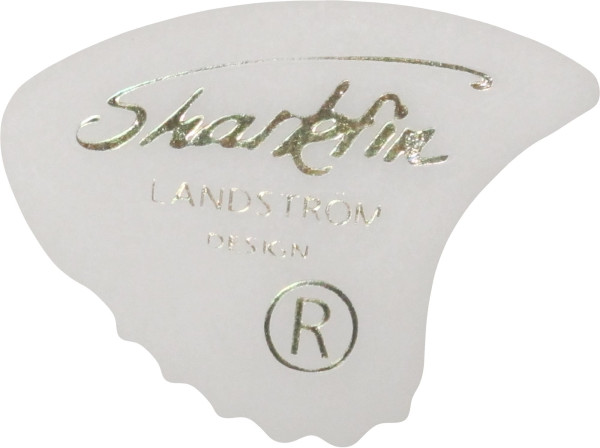 Sharkfin Plektrum 0,52 weiß Sweden Goldprint