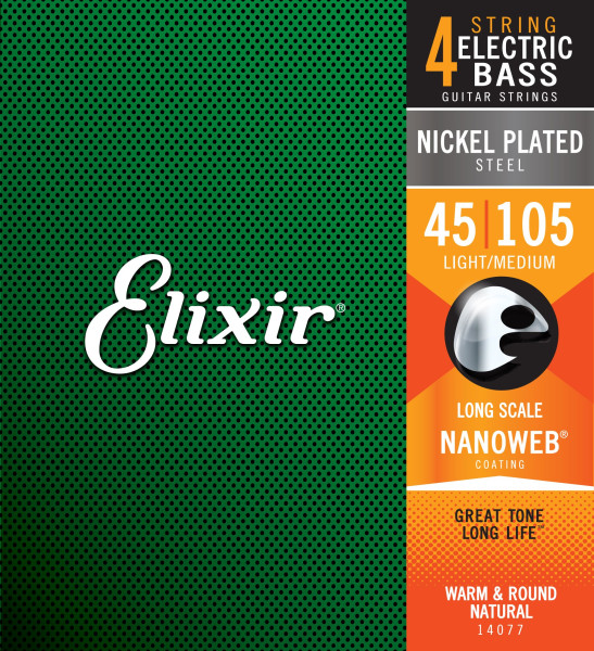 Elixir NanoWeb 14077 Medium 045-105 E-Bass Saiten