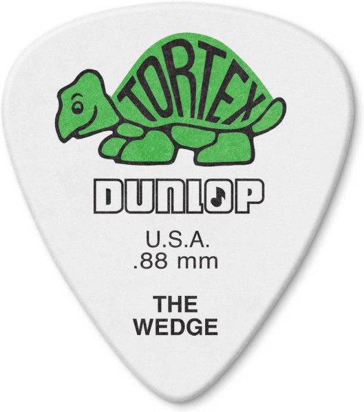 Dunlop Tortex Wedge Plektrum 0.88mm weiß 424R88