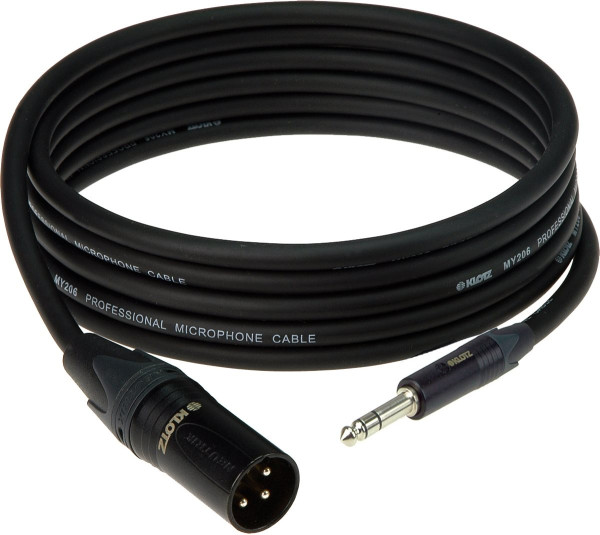 Klotz M1MS1B0300 3m Mikrofonkabel XLRmale-Sym.Klinke (schwarz)