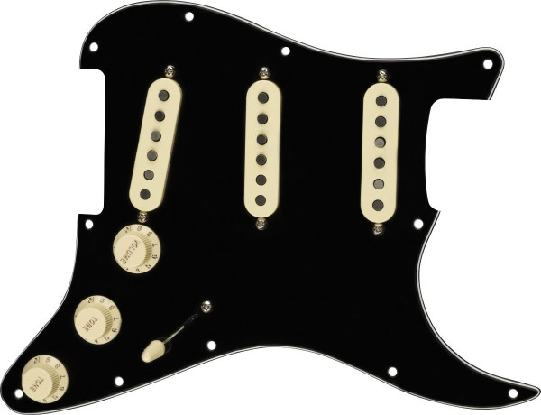Fender Pre-Wired Strat Pickguard Tex-Mex Pickups Black PG 11-Hole