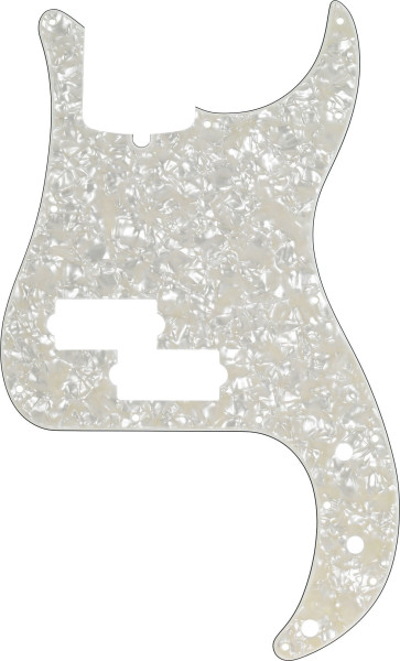 Fender Pickguard P-Bass 13-Loch 3-lagig Aged White Pearl
