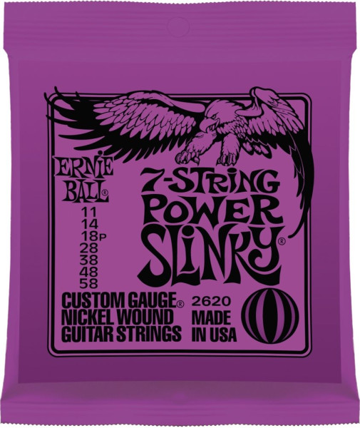 Ernie Ball Power Slinky 7-String 011-058 EB 2620