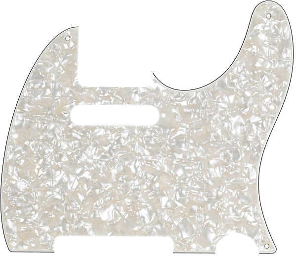 Fender Pickguard Tele 8-Loch 4-lagig Aged White Pearl