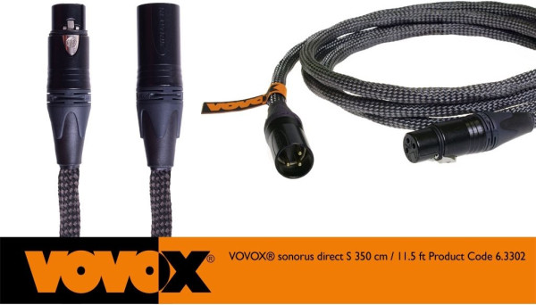 VoVox Sonorus direct S 3,5m XLRfemale/XLRmale Mikrofonkabel