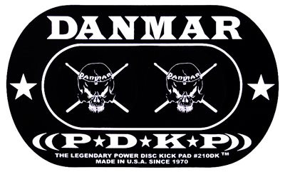 Danmar 210DKSK Bass Drum Kick Pad "Skull" Double Pedal