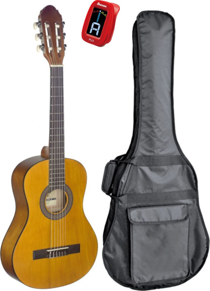 Stagg C 410 M Natur 1/2 Konzertgitarre Pack inkl. Tasche und Tuner