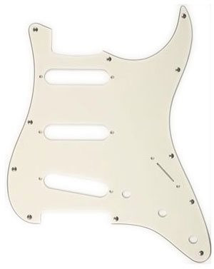 Fender Pickguard Strat 11-Loch 3-lagig Parchment