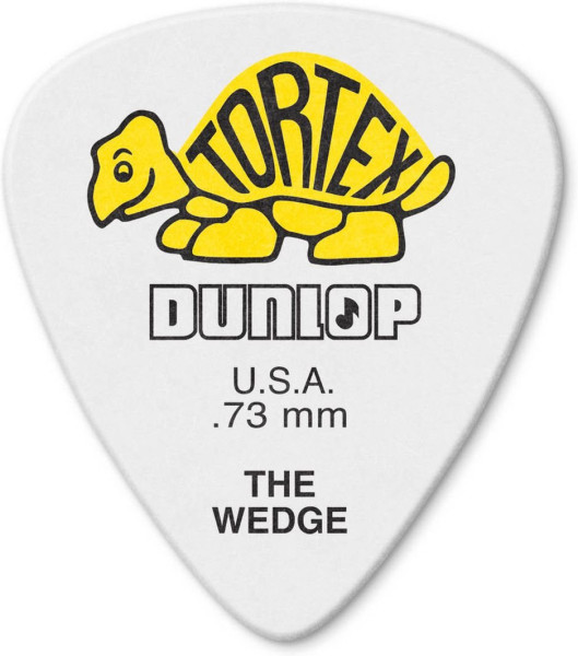Dunlop Tortex Wedge Plektrum 0.73mm weiß 424R73
