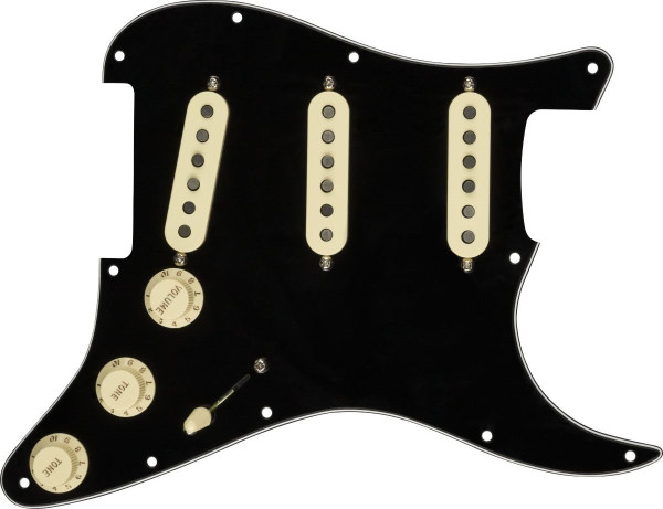 Fender Pre-Wired Strat Pickguard Custom Shop Texas Special Pickups Black PG 11-Hole
