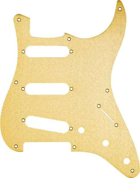 Fender Pickguard 50s Strat Vintage Style 8-Loch 1-lagig Gold Anodized