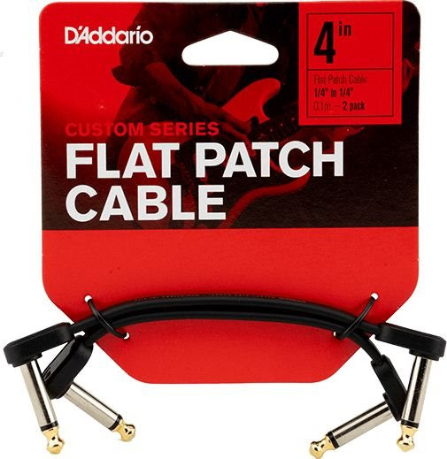D Addario Custom Serie Flat Patch Kabel gewinkelt 10cm 2er Packung