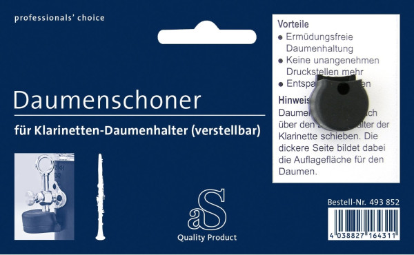 A&S Daumenschoner Klarinette (für verstellbaren Daumenhalter) 493 852