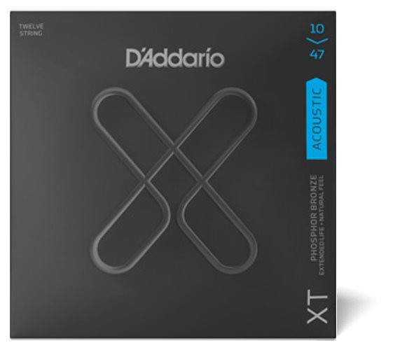 D Addario XTAPB1047-12 XT Acoustic Phosphor Bronze Light 12-String