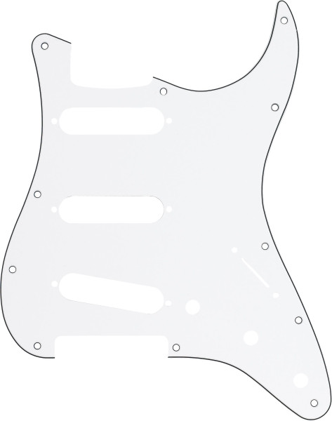 Fender Pickguard Strat 11-Loch 3-lagig White