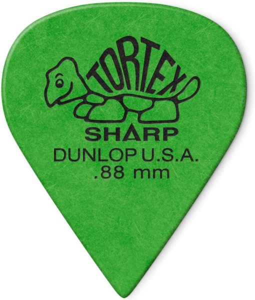 Dunlop Tortex Sharp Plektrum 0.88mm grün 412R88