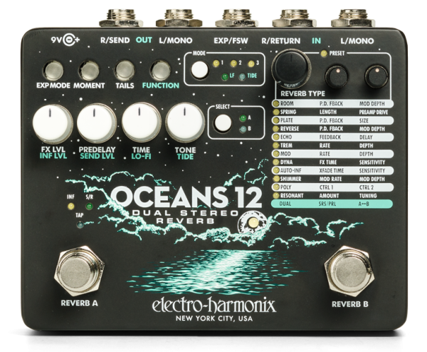 Electro Harmonix Oceans 12 Dual Stereo Reverb