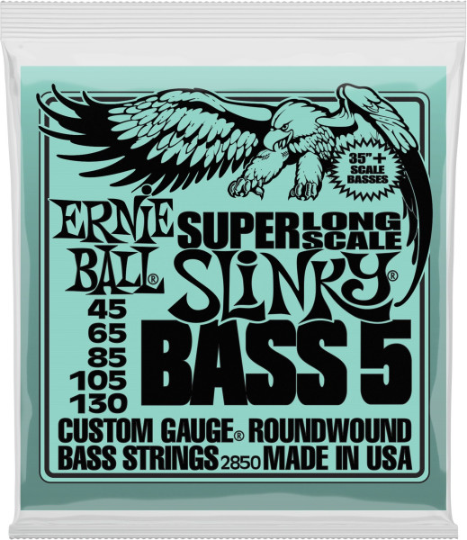 Ernie Ball Bass Nickel Super Long Scale Slinky 5-String 45-130