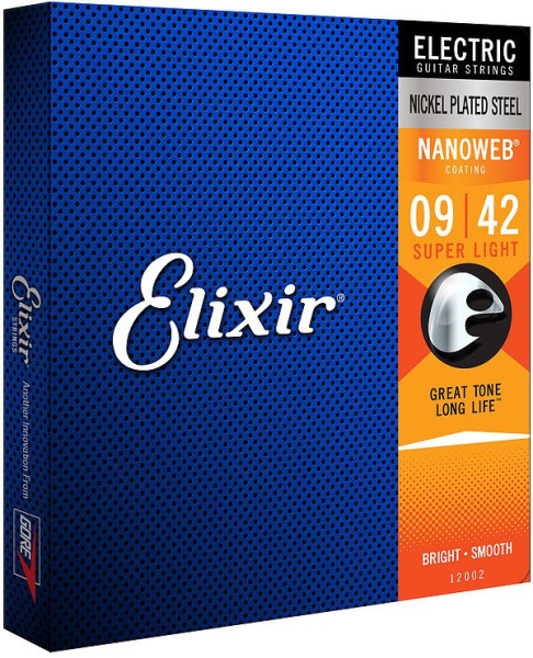 Elixir NanoWeb 12002 Super Lights 009-042 E-Gitarren Saiten