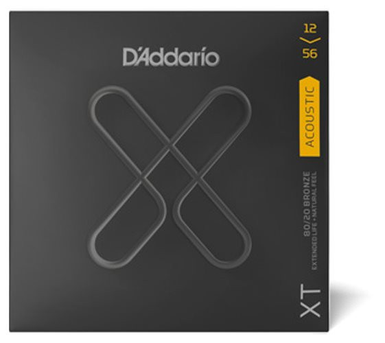 D Addario XTABR1256 XT Acoustic 80/20 Bronze Light Top/Medium Bottom