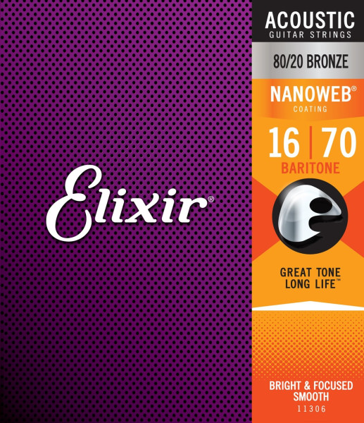 Elixir NanoWeb Bronze 11306 Baritone 016-070