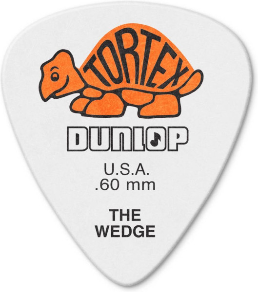 Dunlop Tortex Wedge Plektrum 0.60mm weiß 424R60