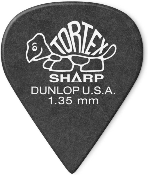 Dunlop Plektrum Tortex Sharp 1.35mm schwarz 412R135