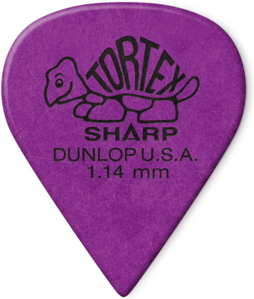 Dunlop Tortex Sharp Plektrum 1.14mm lila 412R114